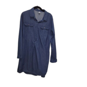 Blue Denim Shirt Dress - Size Large